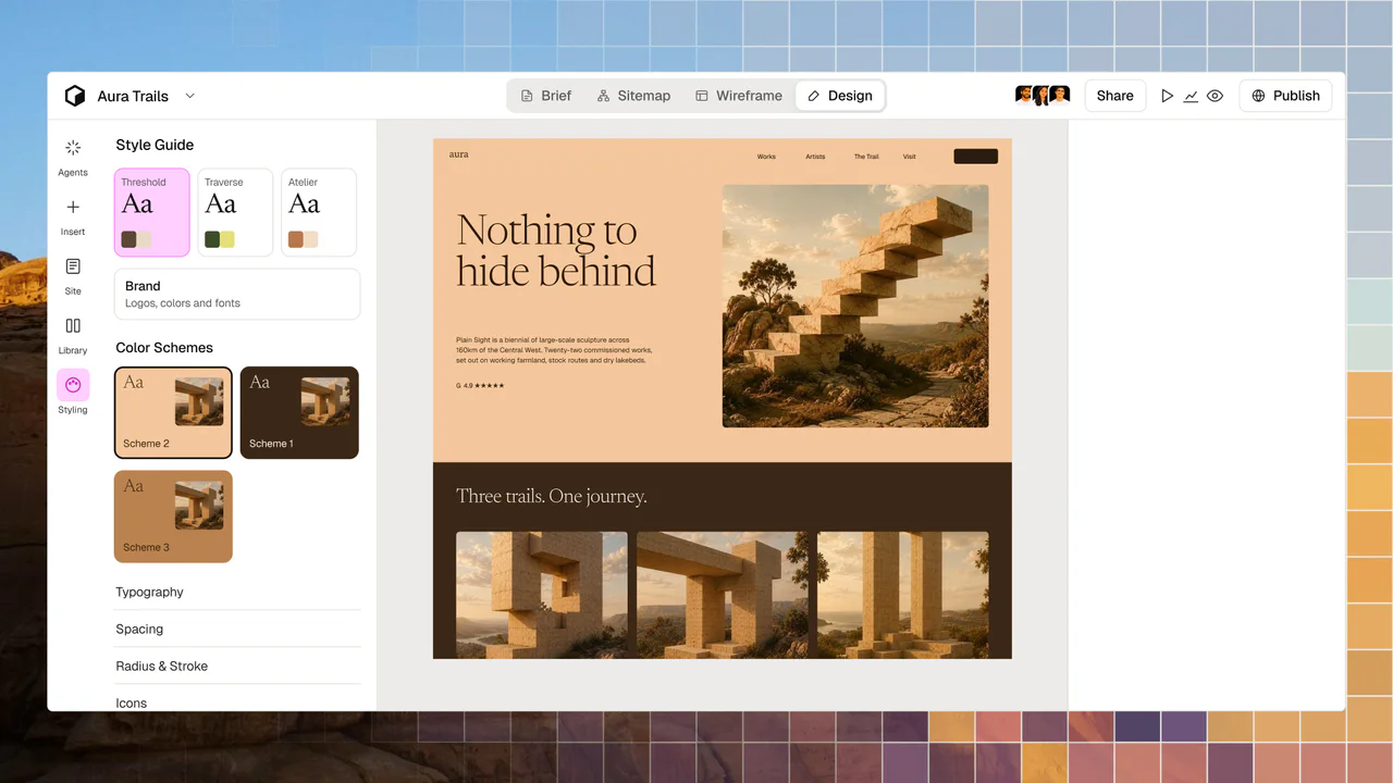 A website in minutes.-1
