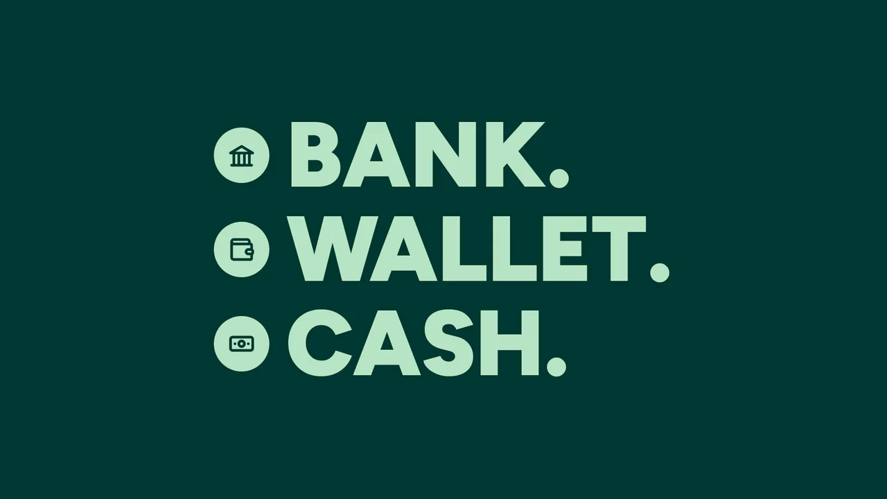 Delivery · Bank. Wallet. Cash