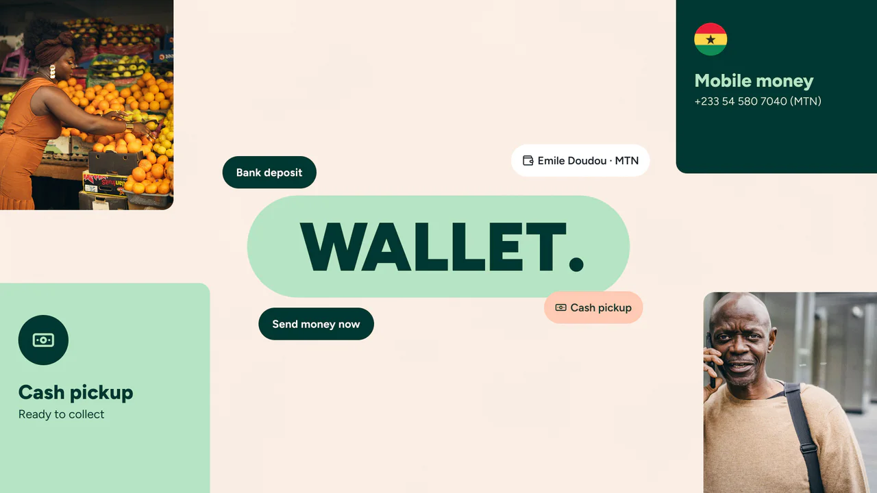 Delivery · Wallet (pill collage)