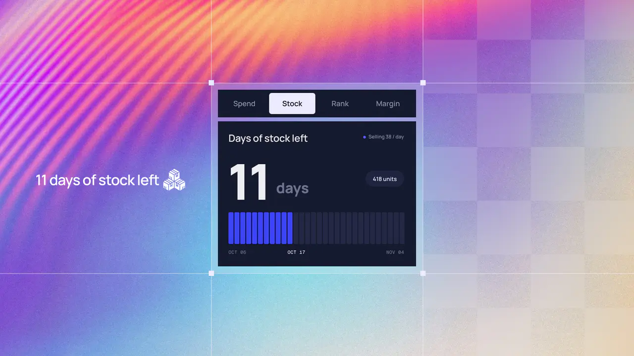 You have eleven days of stock left